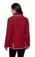 Womens Diamond Stitch Quilted Cranberry Jacket db502